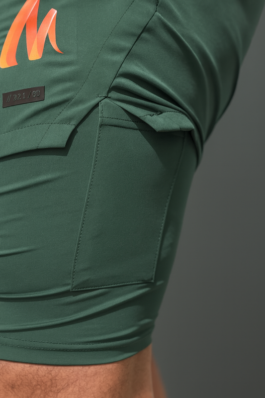 Bermuda com bolso e short interno
